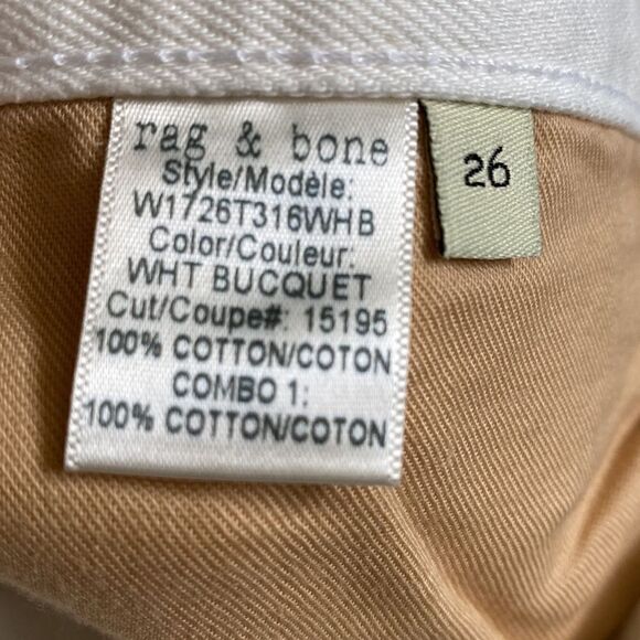 rag & bone white bucquet Marilyn crop jeans - Picture 6 of 11